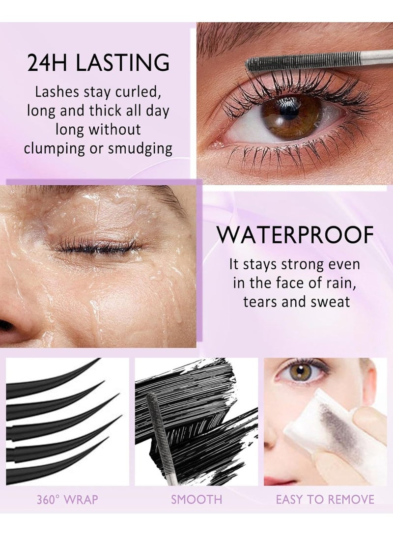 Lestpola Washable Metal Rod Mascara, Black Waterproof Tubing Mascara Volume and Length, 3D Curling Iron Wand, Long Lasting Smudge-Proof Non Clumping Lengthening Fiber Lashes Máscara Eye Makeup for Women-01 - Image 5